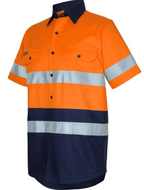 JB'S HI VIS (D+N) S/S 150G WORK SHIRT 6DNWS