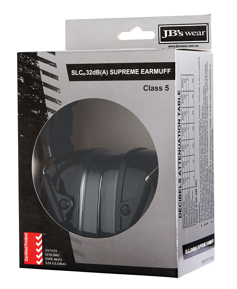 JB's 32dB Supreme Ear Muffs 8M001