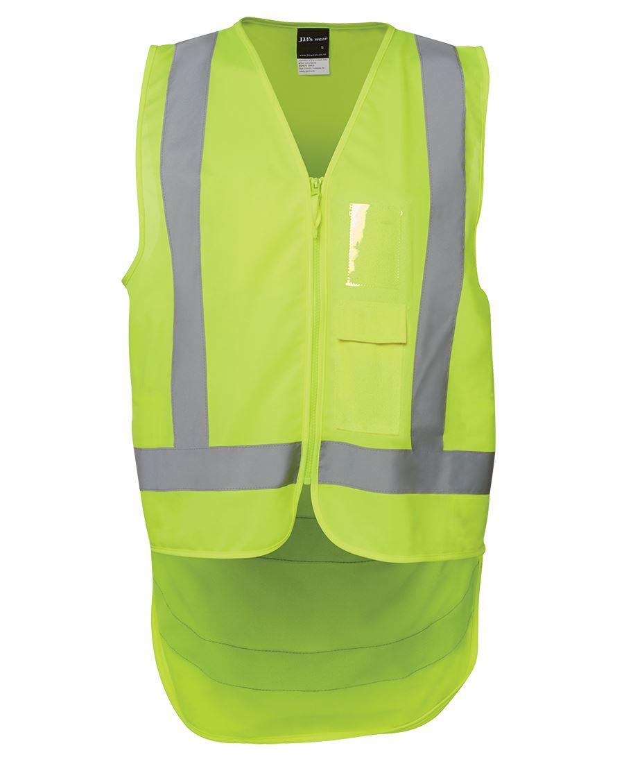 JB's Hi Vis Zip Drop Tail H Pattern (D+N) Vest 6DNDV