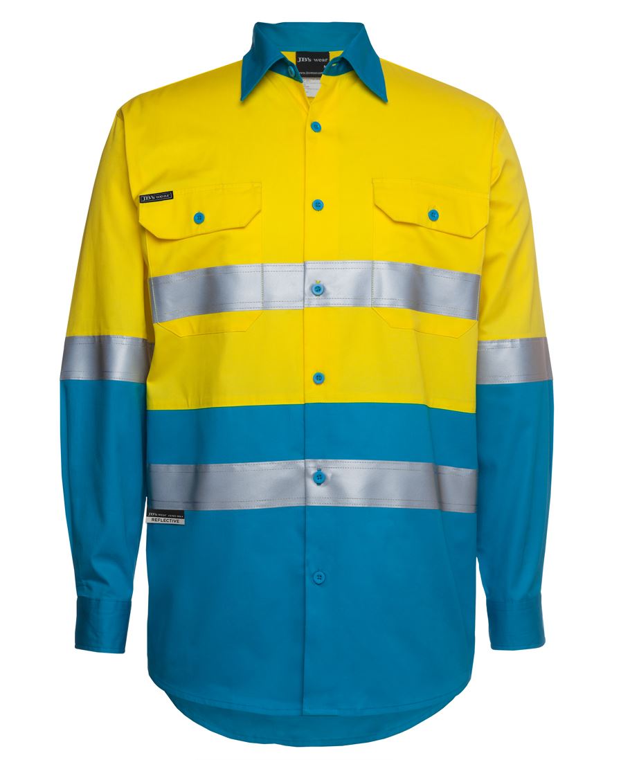 JB'S HI VIS L/S (D+N) 150G WORK SHIRT 6DNWL