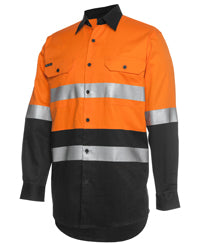 JB'S HI VIS L/S (D+N) 150G WORK SHIRT 6DNWL