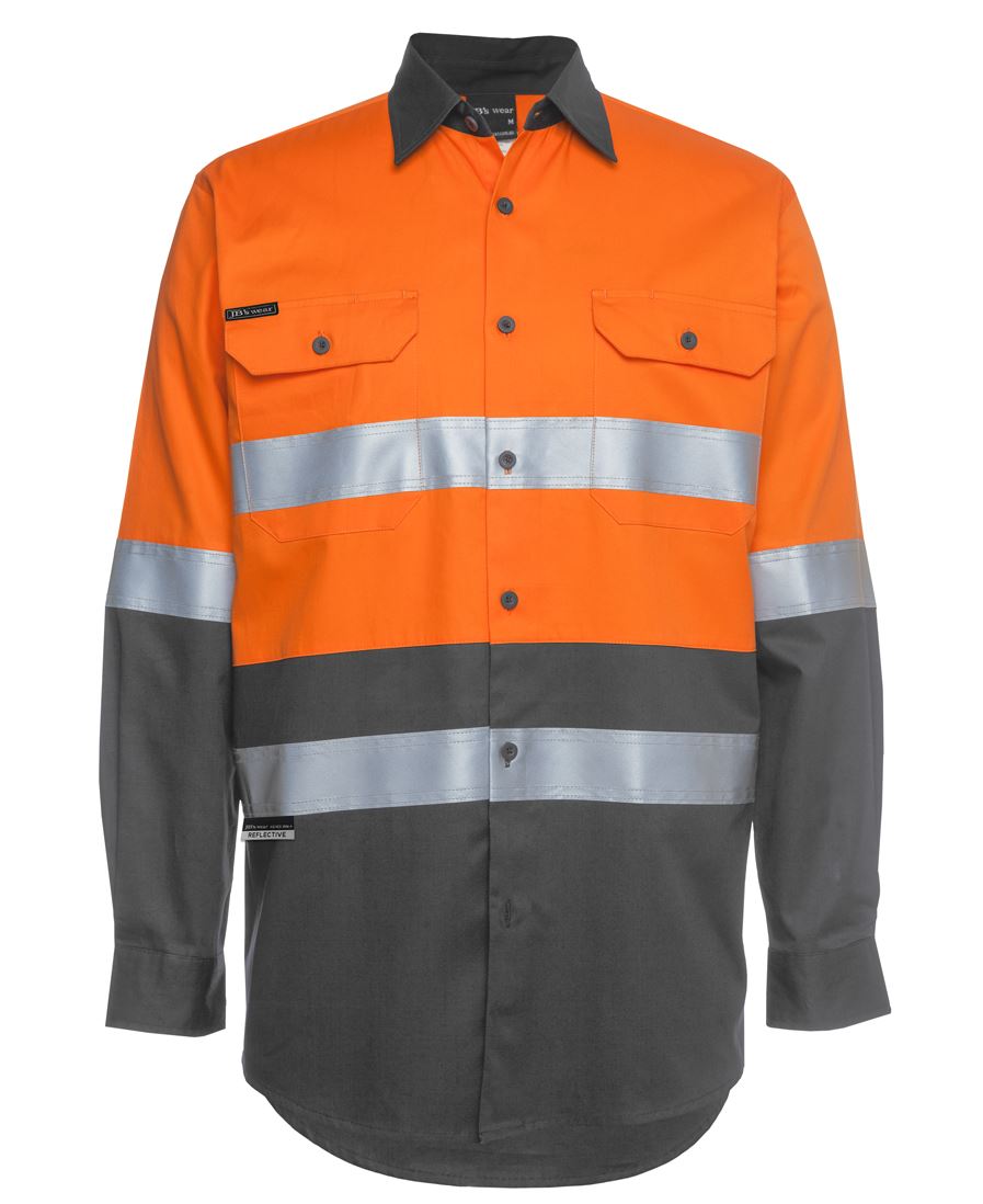 JB'S HI VIS L/S (D+N) 150G WORK SHIRT 6DNWL