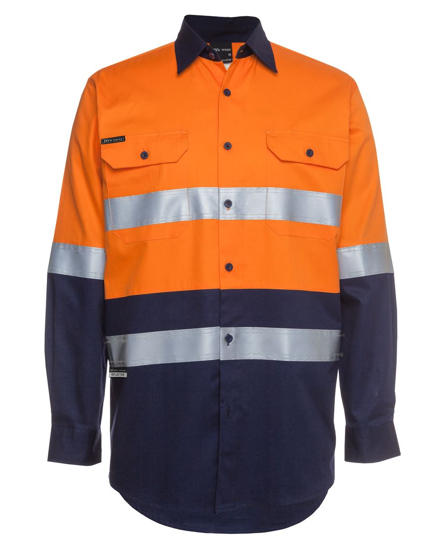 JB'S HI VIS L/S (D+N) 150G WORK SHIRT 6DNWL