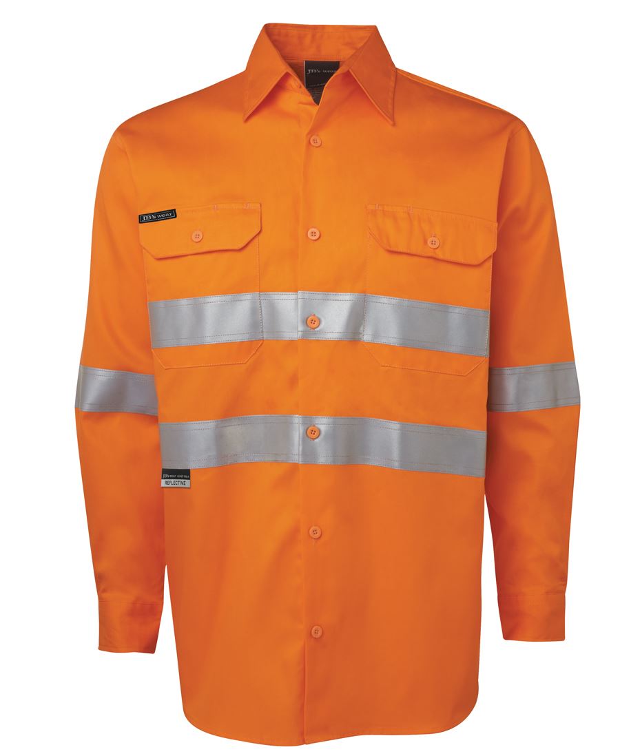 JB'S HI VIS L/S (D+N) 150G WORK SHIRT 6DNWL