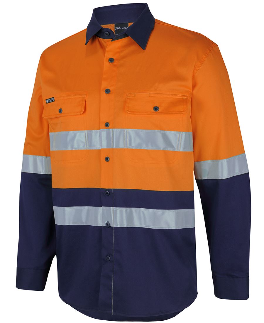 JB'S HI VIS (D+N) L/S STRETCH WORK SHIRT 6DSWL