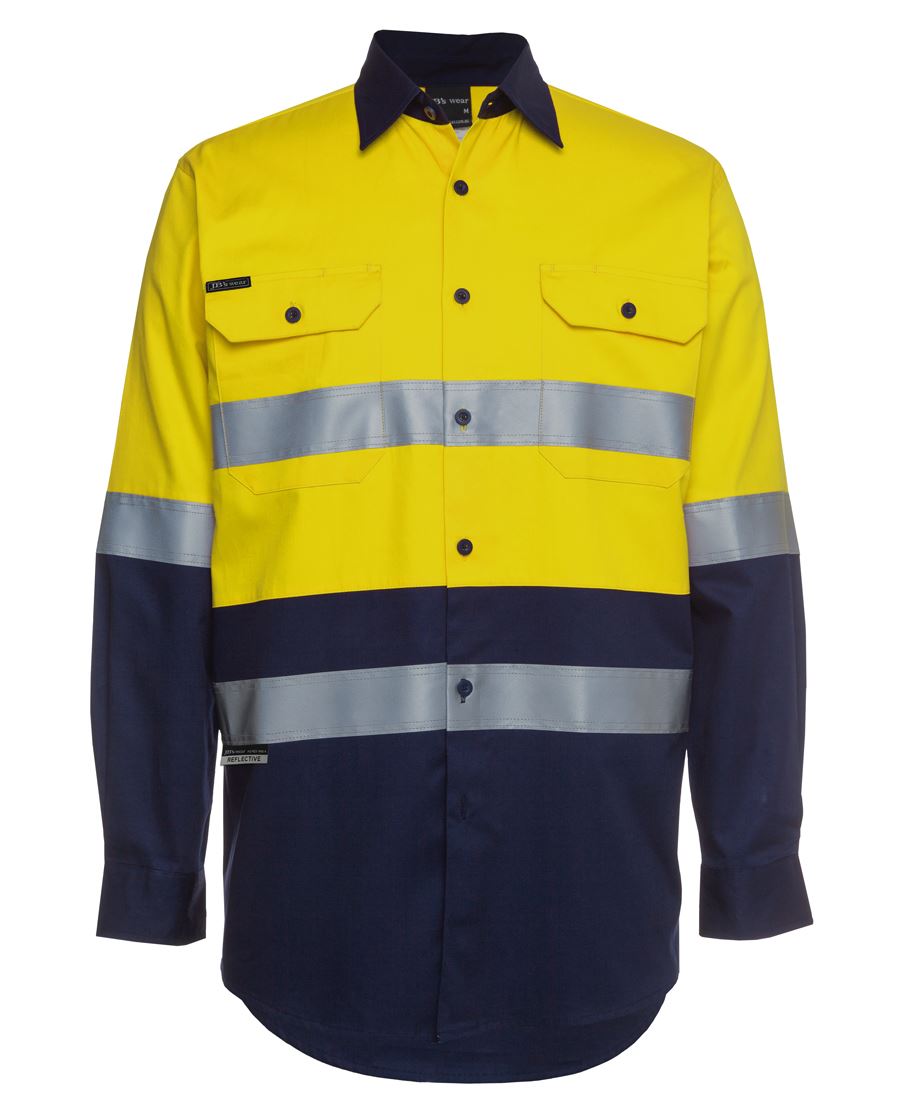 JB'S HI VIS (D+N) L/S 190G WORK SHIRT 6HLS