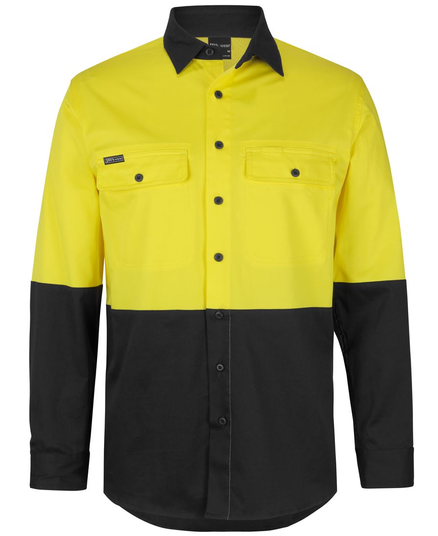 JB'S HI VIS L/S STRETCH WORK SHIRT 6HSWL