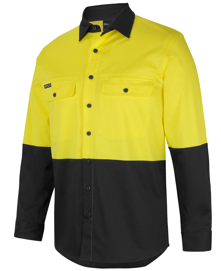 JB'S HI VIS L/S STRETCH WORK SHIRT 6HSWL