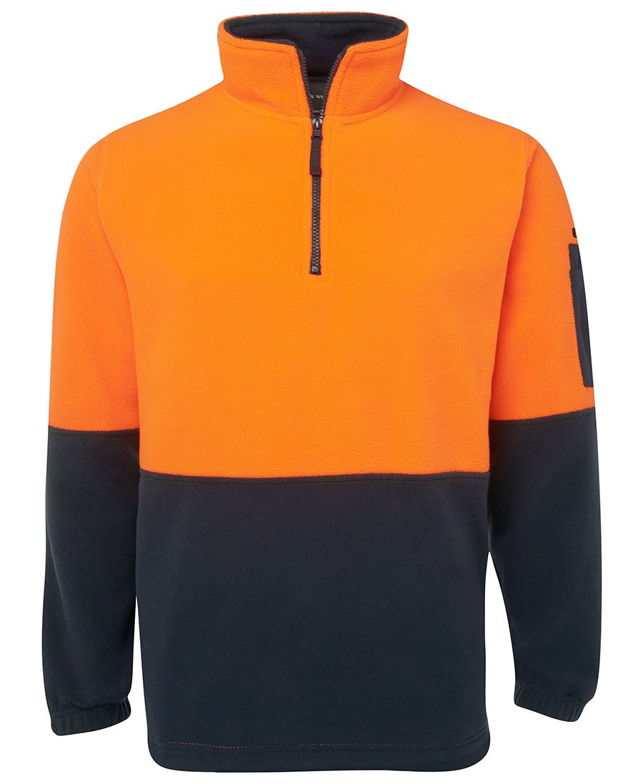 JB'S HI VIS 1/2 ZIP POLAR FLEECE